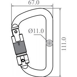 MOSCHETTONE IN ACCIAIO CON BLOCCAGGIO AUTOMATICO TRIPLA AZIONE - KEYLOCK