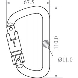 MOSCHETTONE CON BLOCCAGGIO AUTOMATICO TRIPLA AZIONE - KEYLOCK