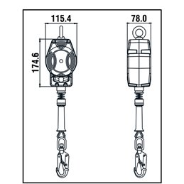 HELIXON-S CAVO, ANTICADUTA RETRATTILE DA 3,50 M